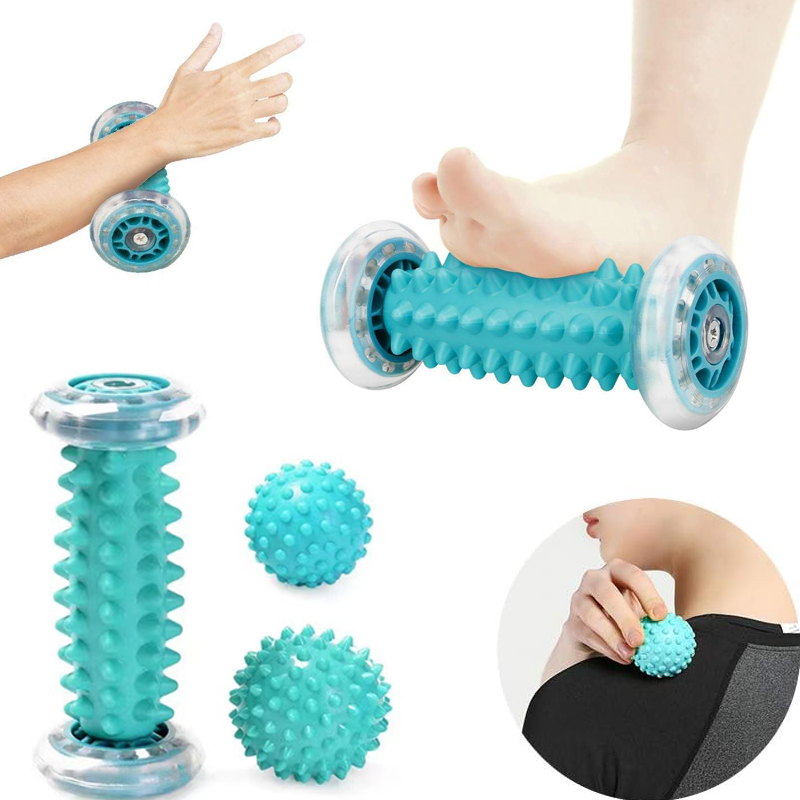 Reflexology Foot Roller - Masajeador de Pies, Rodillo de Masaje,