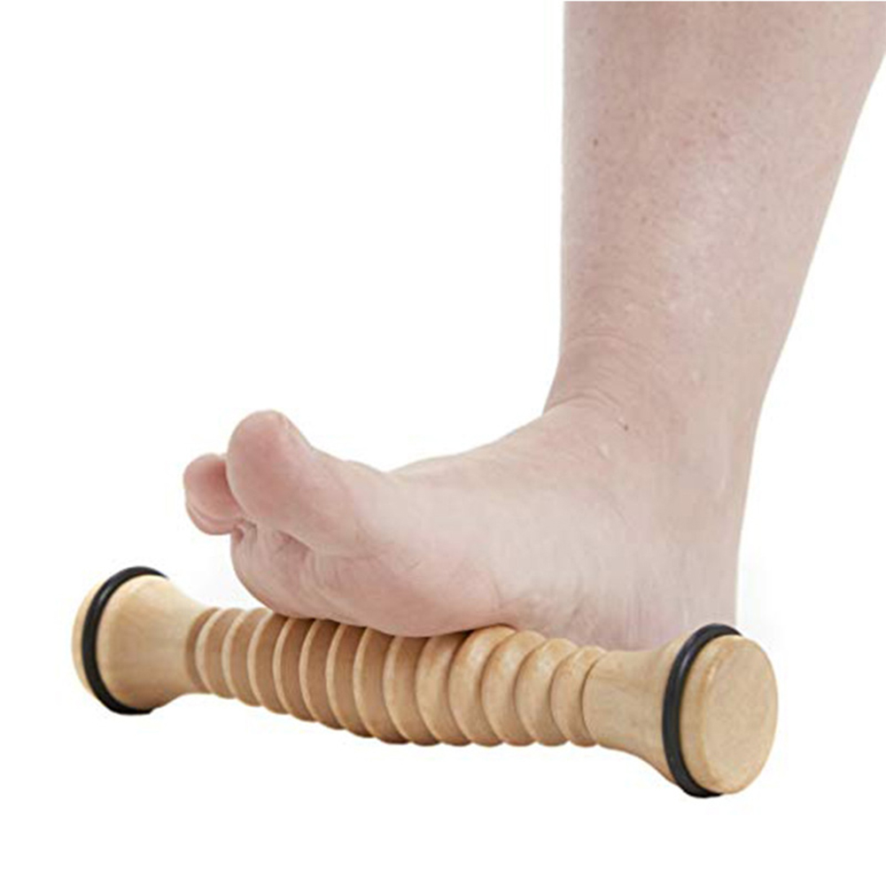 Reflexology Foot Roller - Masajeador de madera para espalda corporal,