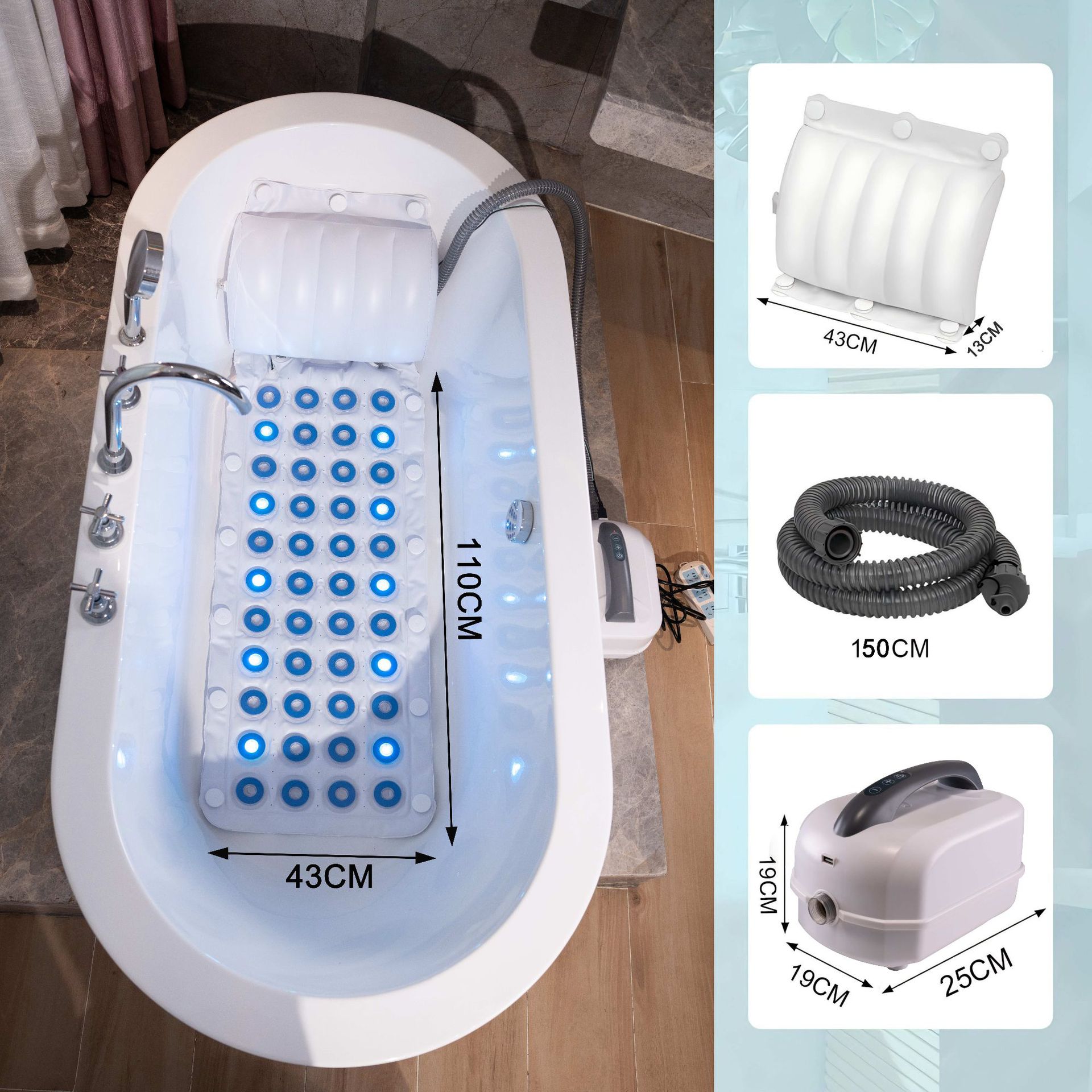 Health Wellness Center - Almohadilla de masaje hidroterapéutico LXHL-3 con