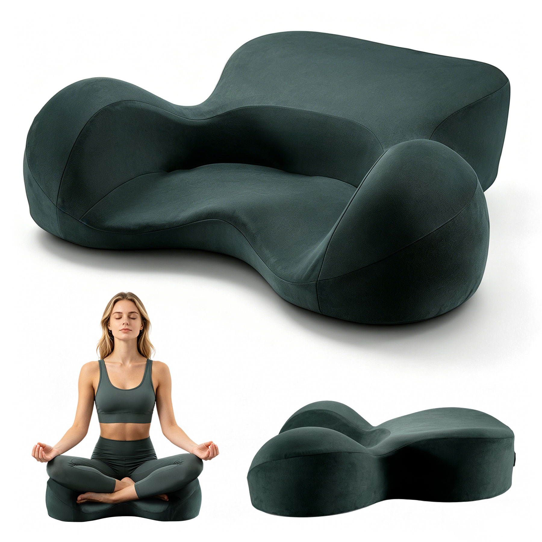 Meditation Cushion Zafu - Cojín de espuma para el suelo,