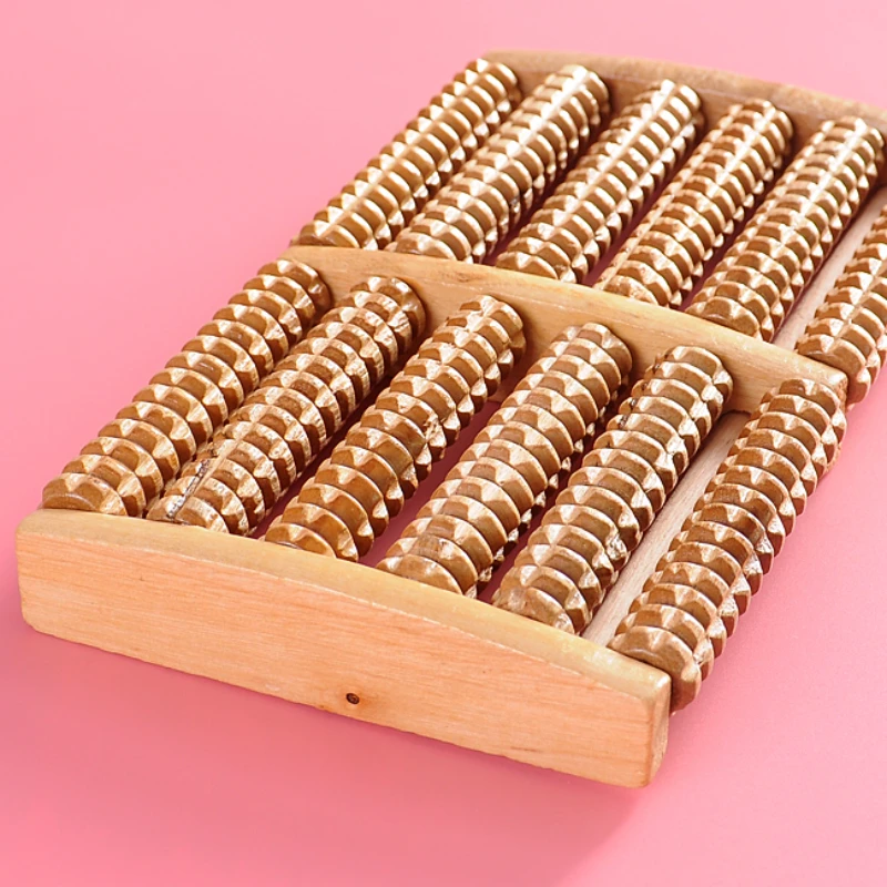 Masajeador de pies de madera d - Reflexology Foot Roller reseña y precio