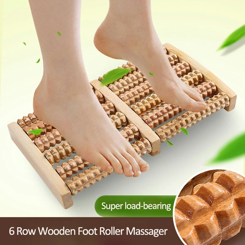 Masajeador de pies de madera d - Reflexology Foot Roller reseña y precio