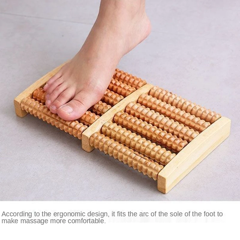 Masajeador de pies de madera d - Reflexology Foot Roller reseña y precio