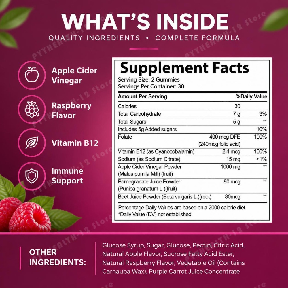 Gomitas de vinagre de manzana  - Health Wellness Month reseña y precio
